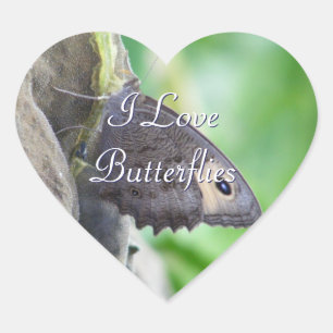 Butterfly-stickers Hart Sticker