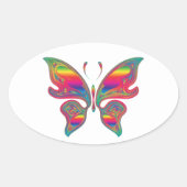 Butterfly-stickers Ovale Sticker (Voorkant)