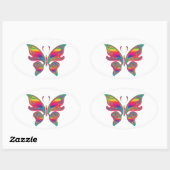 Butterfly-stickers Ovale Sticker (Vel)