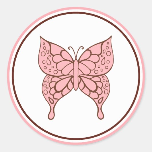 Butterfly-stickers Ronde Sticker (Voorkant)