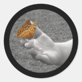Butterfly-stickers Ronde Sticker (Voorkant)