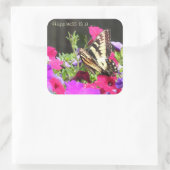 Butterfly-stickers Vierkante Sticker (Tas)