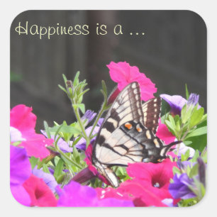 Butterfly-stickers Vierkante Sticker