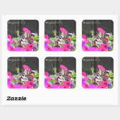 Butterfly-stickers Vierkante Sticker (Vel)