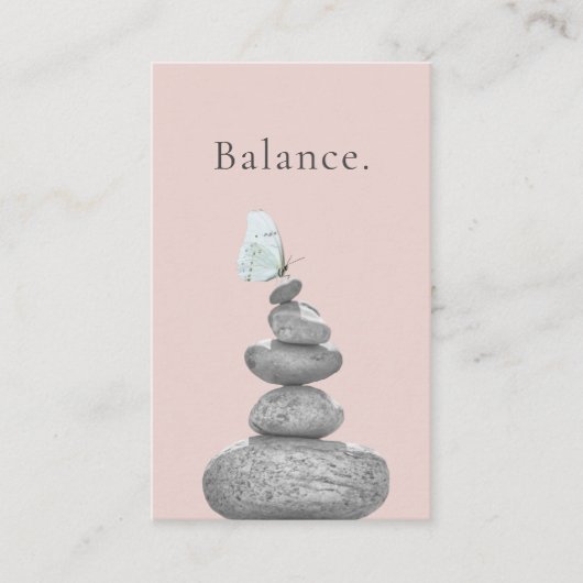 Butterfly & Stones Life Coach Wellness Yoga SPA Visitekaartje (Voorkant)