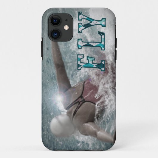 Butterfly Stroke Swimming iPhone Case (Achterkant)