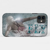 Butterfly Stroke Swimming iPhone Case (Achterkant (horizontaal))