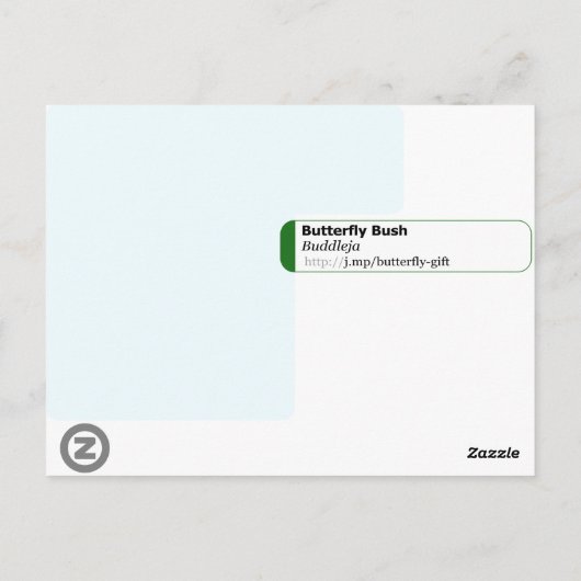 Butterfly Struik Buddleja Davidii Floral Briefkaart (Achterkant)