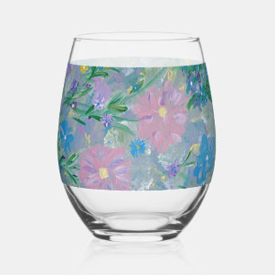 Butterfly Struik Floral Wijnglas Zonder Voet