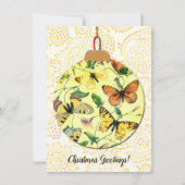 Butterfly  Style Kerst Ornament Kaart (Voorkant)