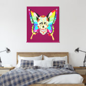 Butterfly Sugar Skull Canvas Afdruk (Insitu (Slaapkamer))