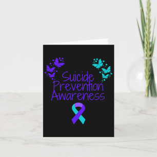 Butterfly Suicide Prevention Awareness Blauwgroen Kaart