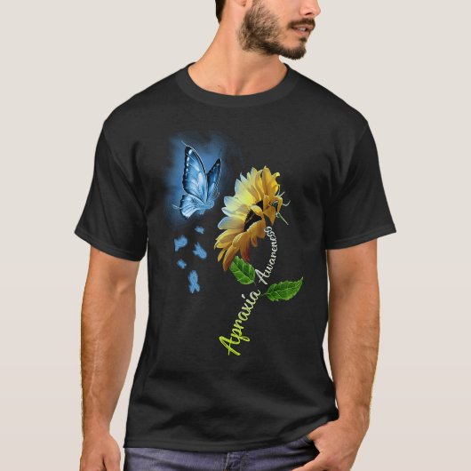 Butterfly Sunflower Apraxia Awareness T-shirt (Voorkant)