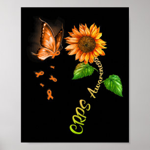 Butterfly Sunflower Crps Bewustzijn 1 Poster