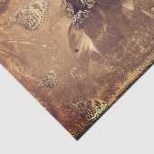 Butterfly  Sunflower Dark Sepia Negatief Tissuepapier (Detail)