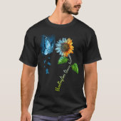 Butterfly Sunflower Huntington's Disease Awareness T-shirt (Voorkant)