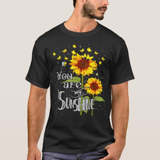 Butterfly Sunflower Je bent mijn zonnesline T-shirt (Voorkant)