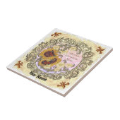 Butterfly Sunflower mama Tegeltje (Zijkant)