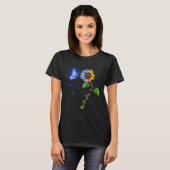Butterfly Sunflower Mastocytosis Awareness T-shirt (Voorkant volledig)