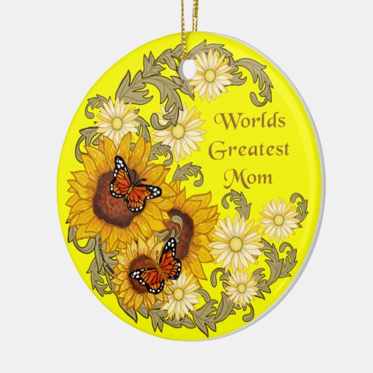 Butterfly Sunflower Mom ornament (Links)