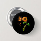 Butterfly Sunflower RSD CRPS Bewustzijn Ronde Button 5,7 Cm (Voorkant /achterkant)
