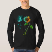 Butterfly Sunflower Scleroderma Awareness T-shirt (Voorkant)