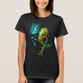 Butterfly Sunflower Scleroderma Awareness T-shirt (Voorkant)