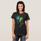 Butterfly Sunflower Scleroderma Awareness T-shirt (Voorkant volledig)