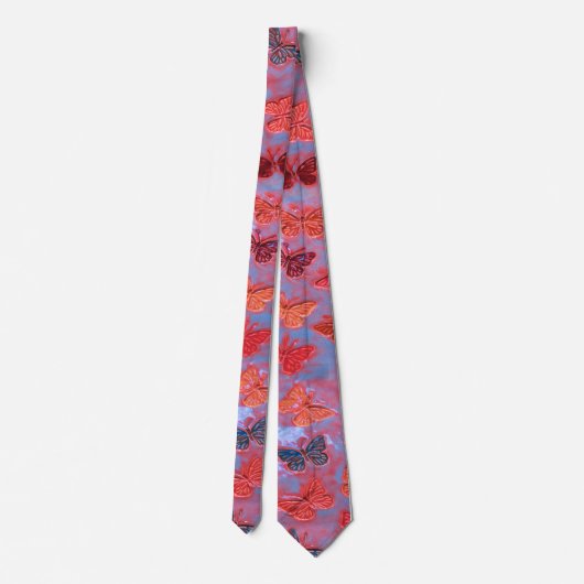 Butterfly Sunset Necktie Stropdas (Achterkant)