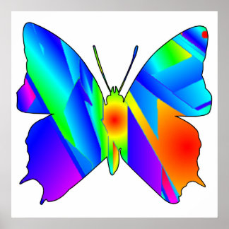 Butterfly Sunset Poster