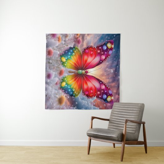 Butterfly Sunshine Wandkleed (In Situ (horizontaal))