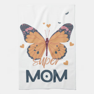 Butterfly Super MOM Theedoek