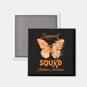 Butterfly Support Squad Leukemie Bewustheid Magneet (Voorkant / Achterkant)