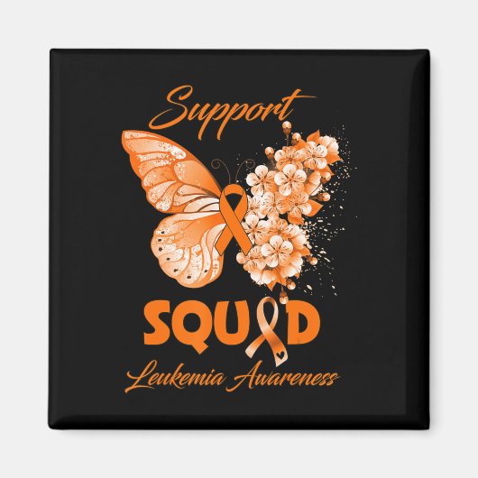 Butterfly Support Squad Leukemie Bewustheid Magneet (Voorkant)