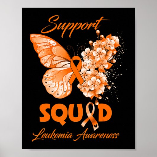 Butterfly Support Squad Leukemie Bewustheid Poster (Voorkant)