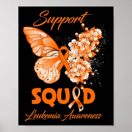 Butterfly Support Squad Leukemie Bewustheid Poster (Voorkant)