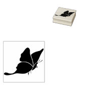 Butterfly Swallowtail profiel Silhouet Art Stempel (Gestempeld)