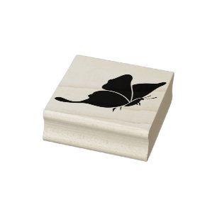 Butterfly Swallowtail profiel Silhouet Art Stempel