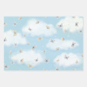 Butterfly Swarm in Dreamweaver Blue Sky Inpakpapier Vel (Voorkant 3)