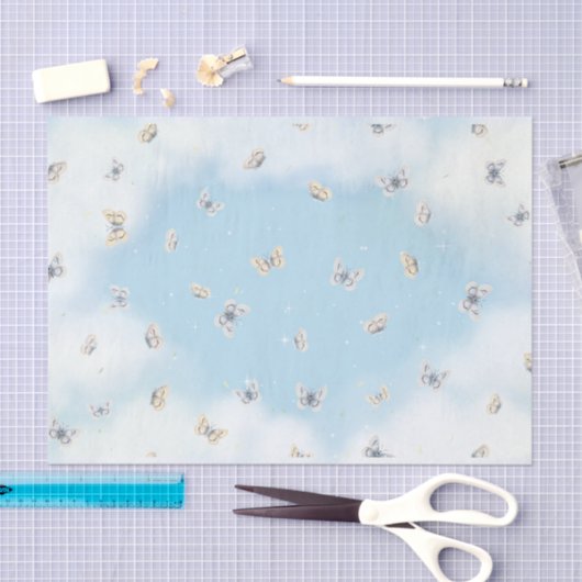 Butterfly Swarm in Dreamweaver Blue Sky Tissuepapier (Craft)