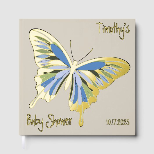 Butterfly Sweet Palette Baby shower Roos Gold Gastenboek (Voorkant)