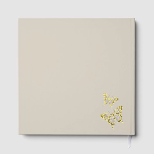 Butterfly Sweet Palette Baby shower Roos Gold Gastenboek (Achterkant)