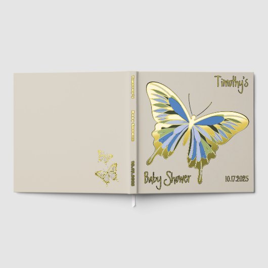 Butterfly Sweet Palette Baby shower Roos Gold Gastenboek (Volledig)