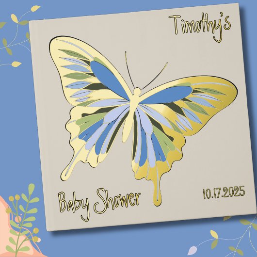 Butterfly Sweet Palette Baby shower Roos Gold Gastenboek