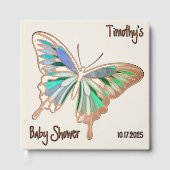 Butterfly Sweet Palette Baby shower Roos Gold Gastenboek (Voorkant)