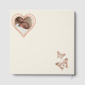 Butterfly Sweet Palette Baby shower Roos Gold Gastenboek (Achterkant)