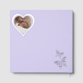 Butterfly Sweet Palette Baby shower Zilverfolie Gastenboek (Achterkant)