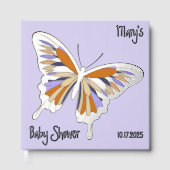 Butterfly Sweet Palette Baby shower Zilverfolie Gastenboek (Voorkant)
