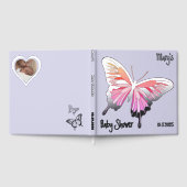 Butterfly Sweet Palette Baby shower Zilverfolie Gastenboek (Volledig)