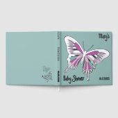 Butterfly Sweet Palette Baby shower Zilverfolie Gastenboek (Volledig)
